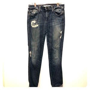Joes Jeans - tattered dark denim